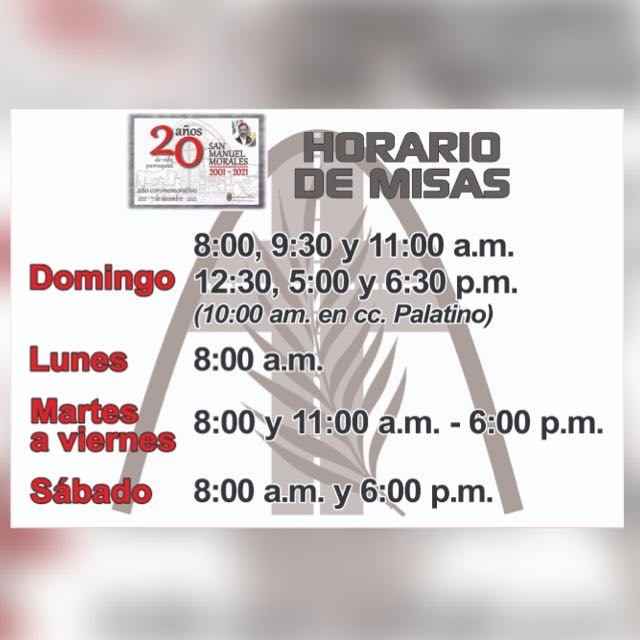 Horario semanal de misas