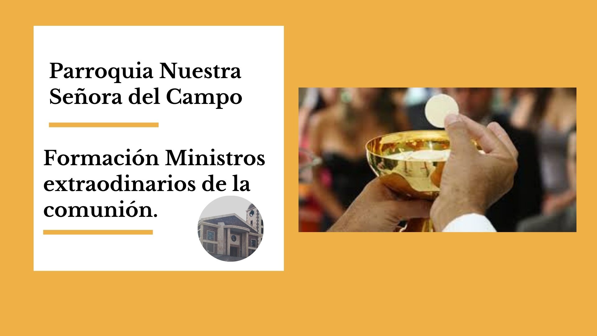 Formación ministros extraordinarios de la Comunión