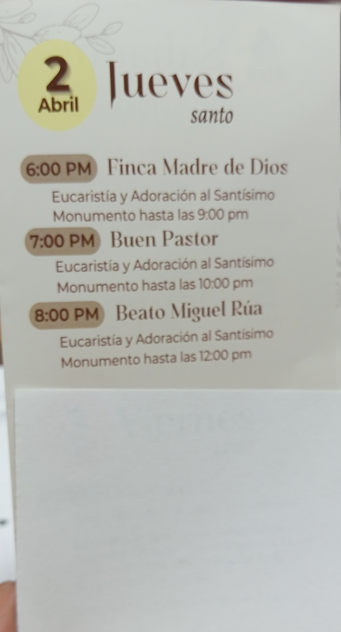 JUEVES s
