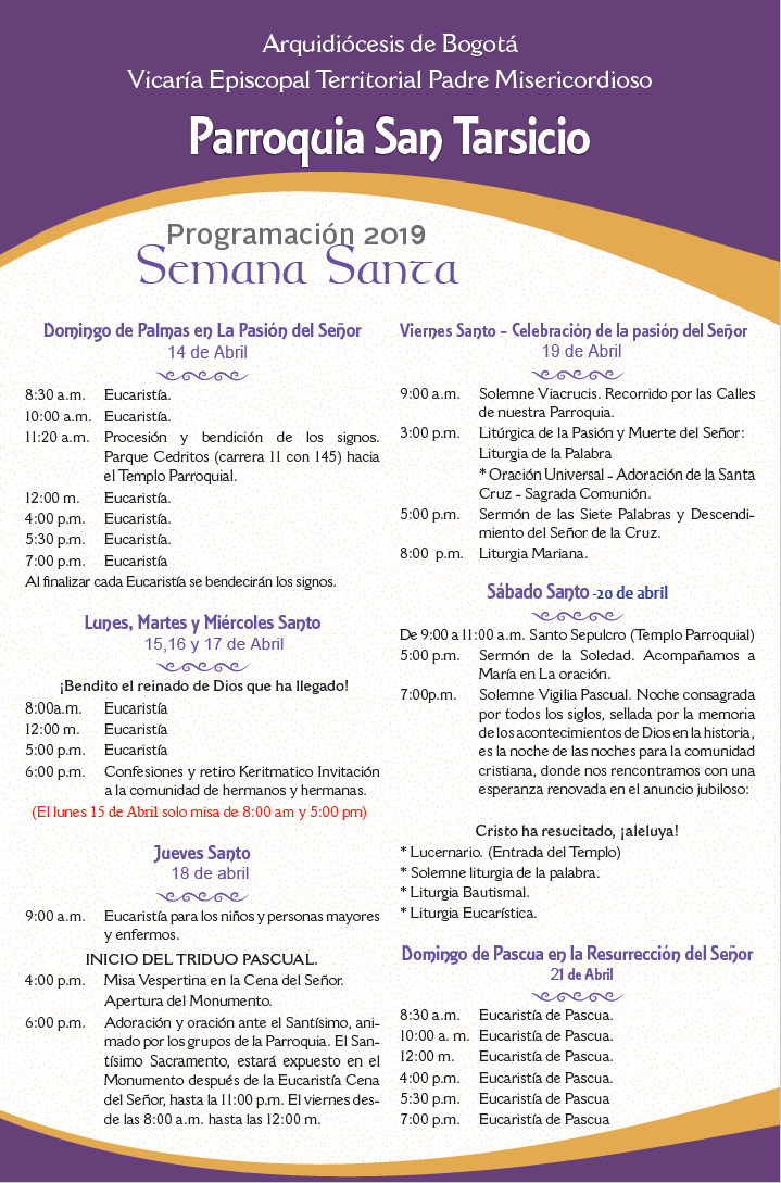 PROGRAMA SEMANA SANTA