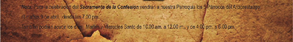 SEMANA SANTA CONFESIÓN