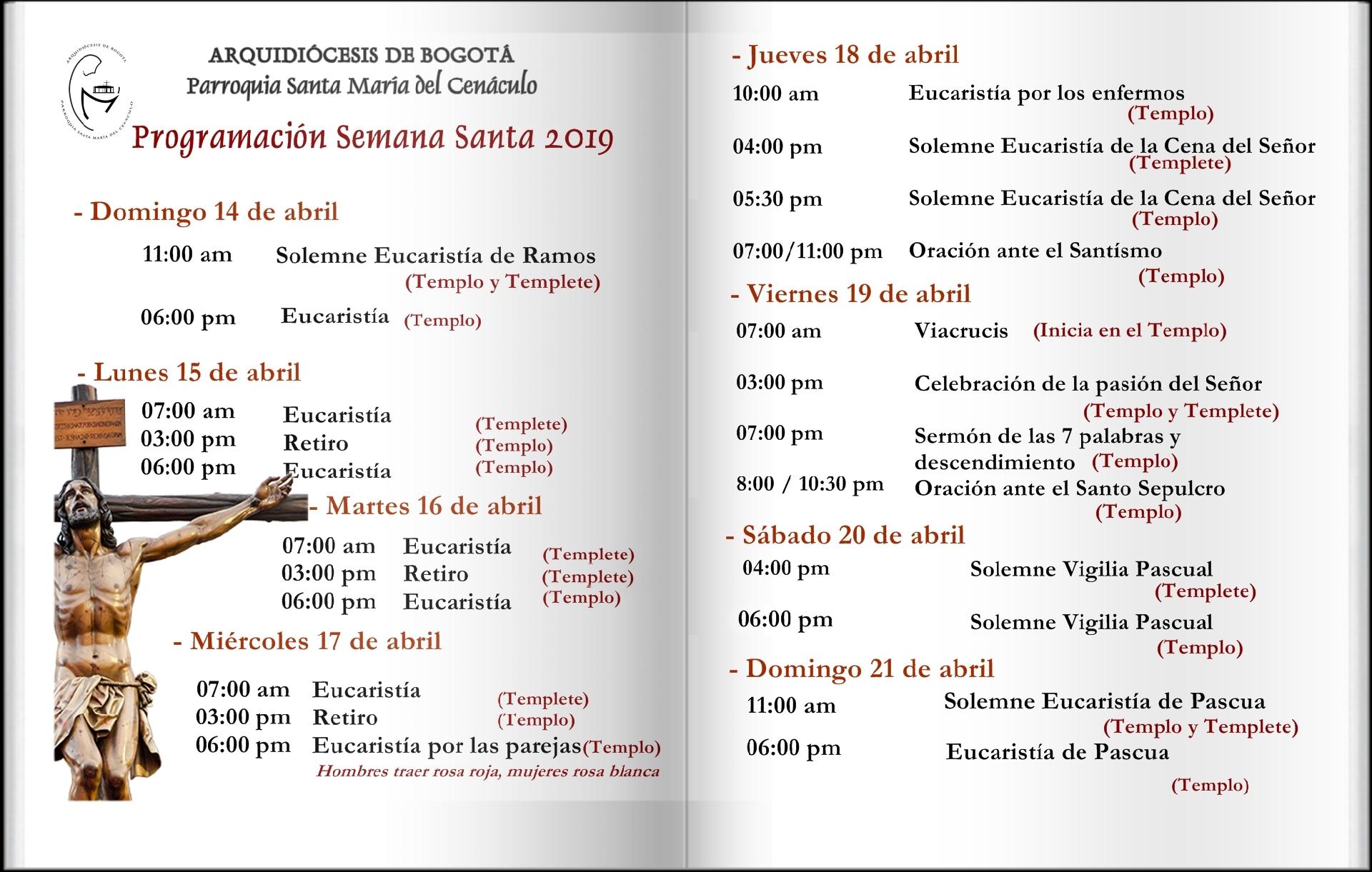 Programación semana santa 2019